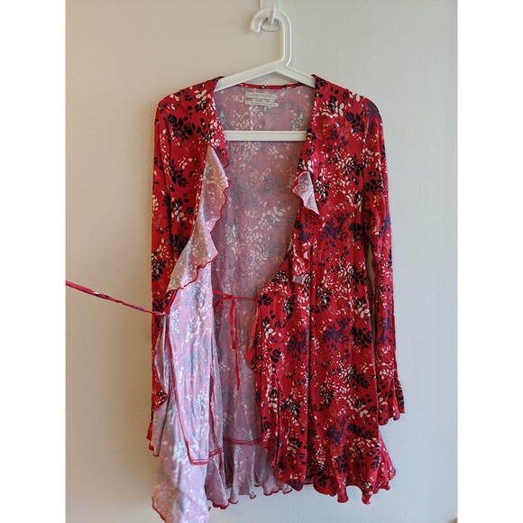 Urban Outfitters Floral Wrap Front Mini Dress - Picture 4 of 4